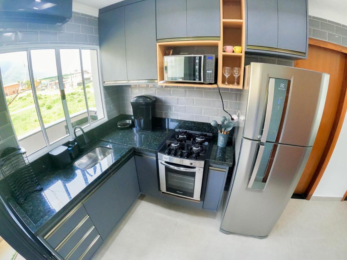Appartamento Sacada Gourmet, Piscina E Ar Condicionado Ubatuba Esterno foto